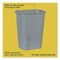 Rubbermaid Commercial 10.25-Gallon Rectangular Deskside Wastebasket - Gray